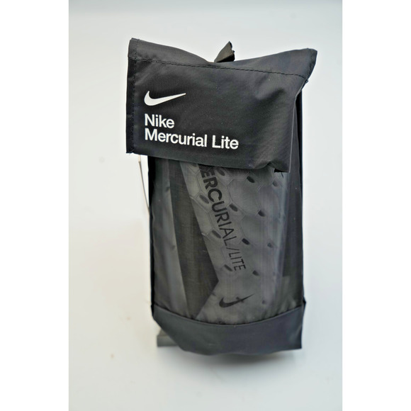 Nike Mercurial Lite Soccer Shin Guards XL – Black with Sleeves & Bag, New - Picture 1 of 7